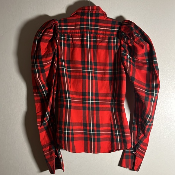 Rugby by Ralph Lauren Flannel Ruffle Shirt Sz 0 - Picture 8 of 12